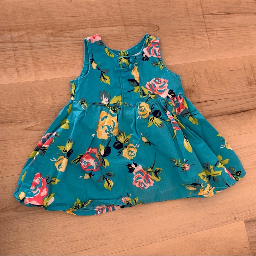 Teal Floral Dress